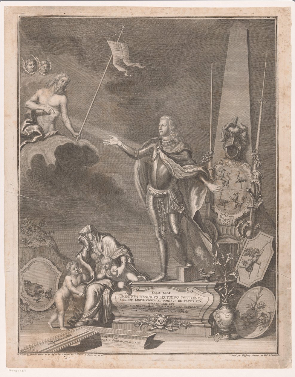 Heinrich II von Reuss-Obergreiz の記念碑 作： Johann Georg Wolfgang