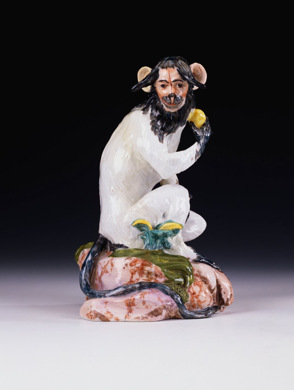 サルのマイセンモデル、c.1735 作： ヨハン・ゴットロブ・キルヒナー
