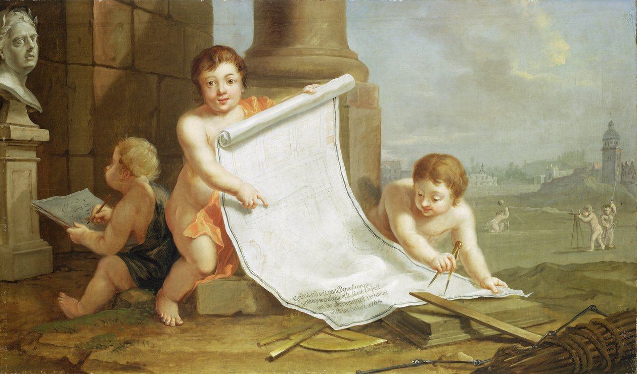 旧要塞の平準化を表す寓話、1768年頃 作： Johann Heinrich Tischbein
