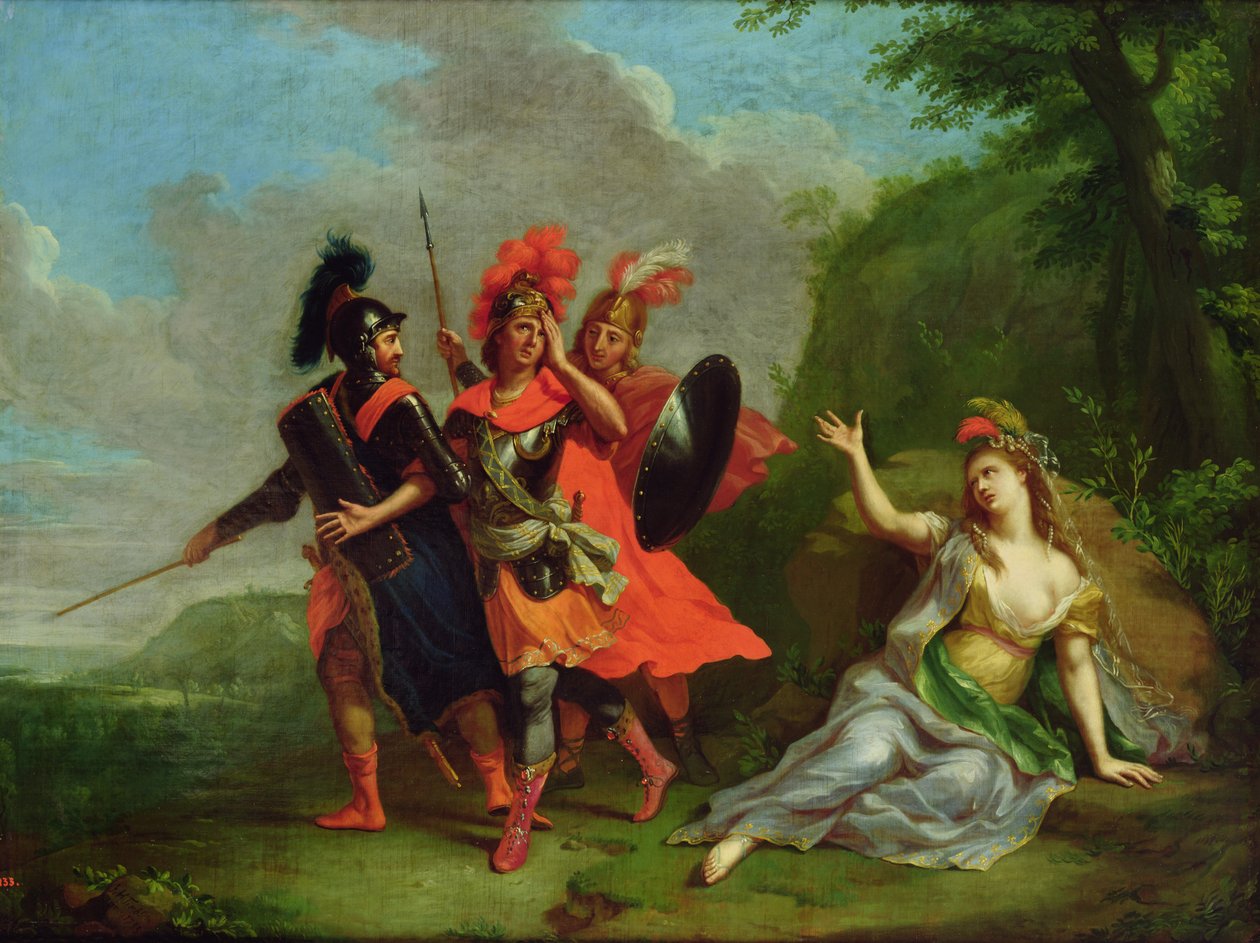 アームズオブアルミダ、1783年からカルロとウバルドがリナルドを奪い取る 作： Johann Heinrich Tischbein