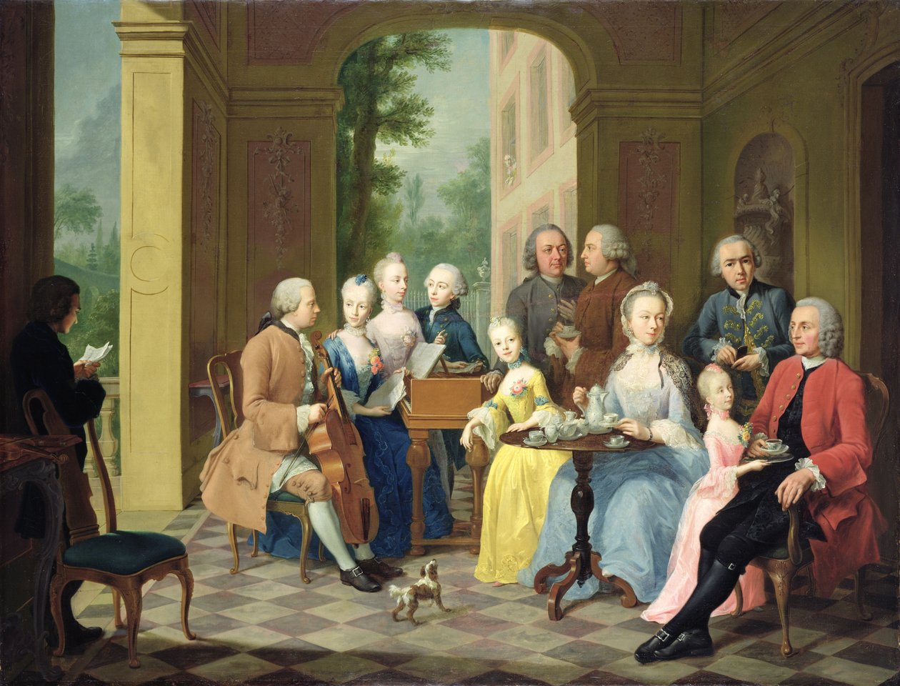 ティマーマン家の肖像、1758 作： Johann Heinrich Tischbein