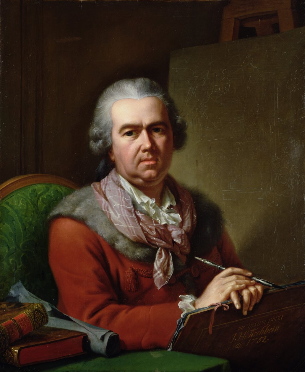 老年の自画像、1782 作： Johann Heinrich Tischbein