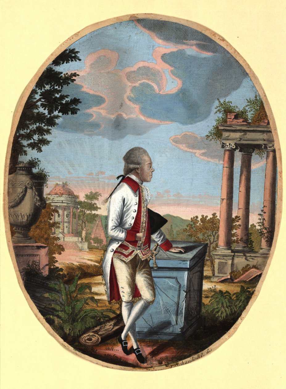 ロシアのパウル大公（1754～1801年）、後の皇帝パウルス1世（1782年）。 作： ヨハン・ヒエロニムス・レッシェンコール