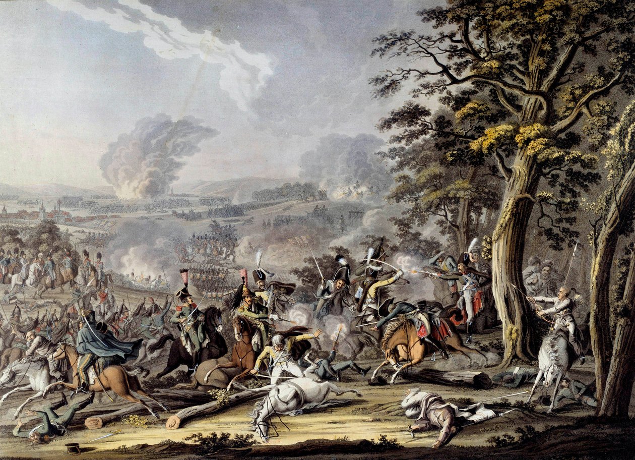 第四次連合軍の戦争。「フリードランドの戦いの様子 作： Johann Lorenz Rugendas