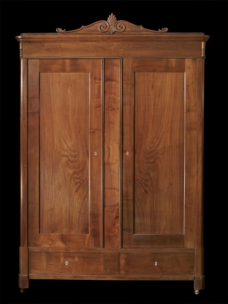 ワードローブ、1846-1860年頃（ブラックウォールナット、パイン材 作： Johann Michael（attr.to）Jahn