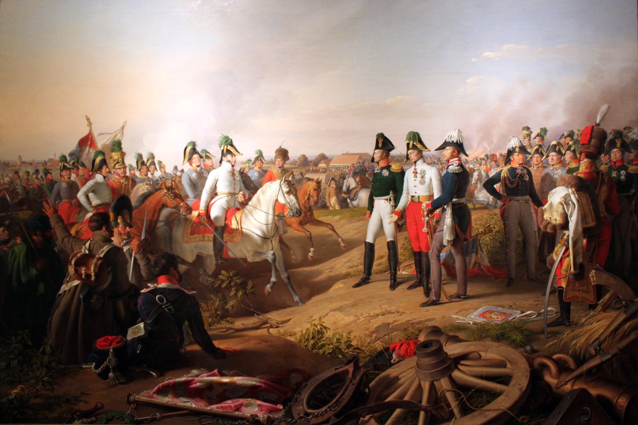 ライプツィヒの戦い後の勝利宣言（1813年 作： ヨハン・ペーター・クラフト