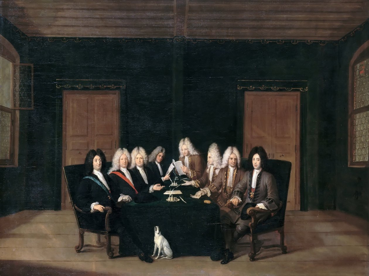 1714 年 9 月 7 日のバーデン平和会議の使者 作： ヨハン・ルドルフ・フーバー