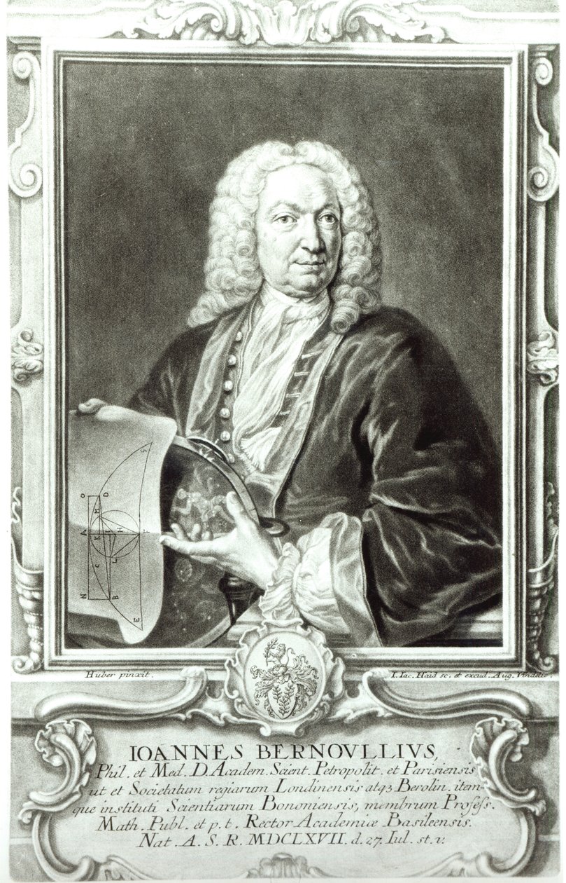 ジャン・ベルヌーイの肖像（1667-1748） 作： ヨハン・ルドルフ・ザ・エルダー・フーバー