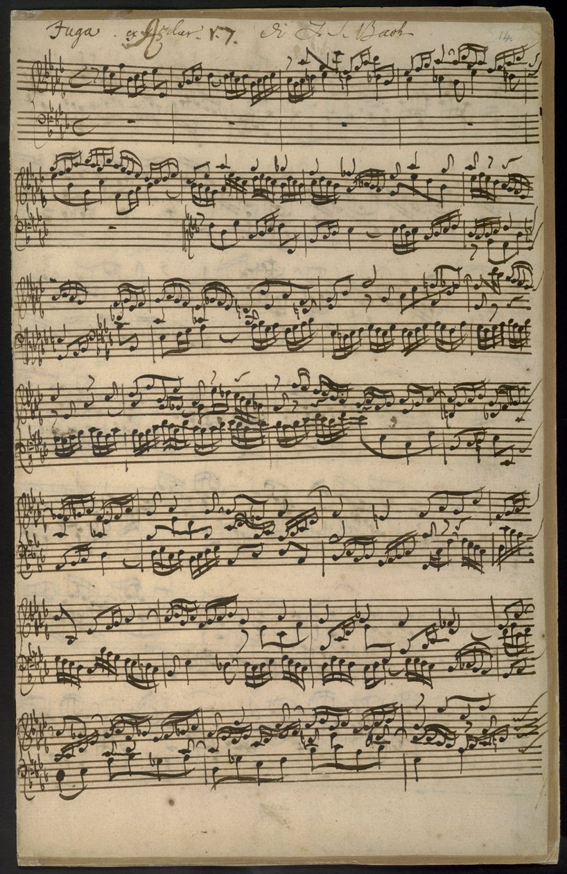 追加 MS 35021, f.14 Prelude 17 è Fugue, from 