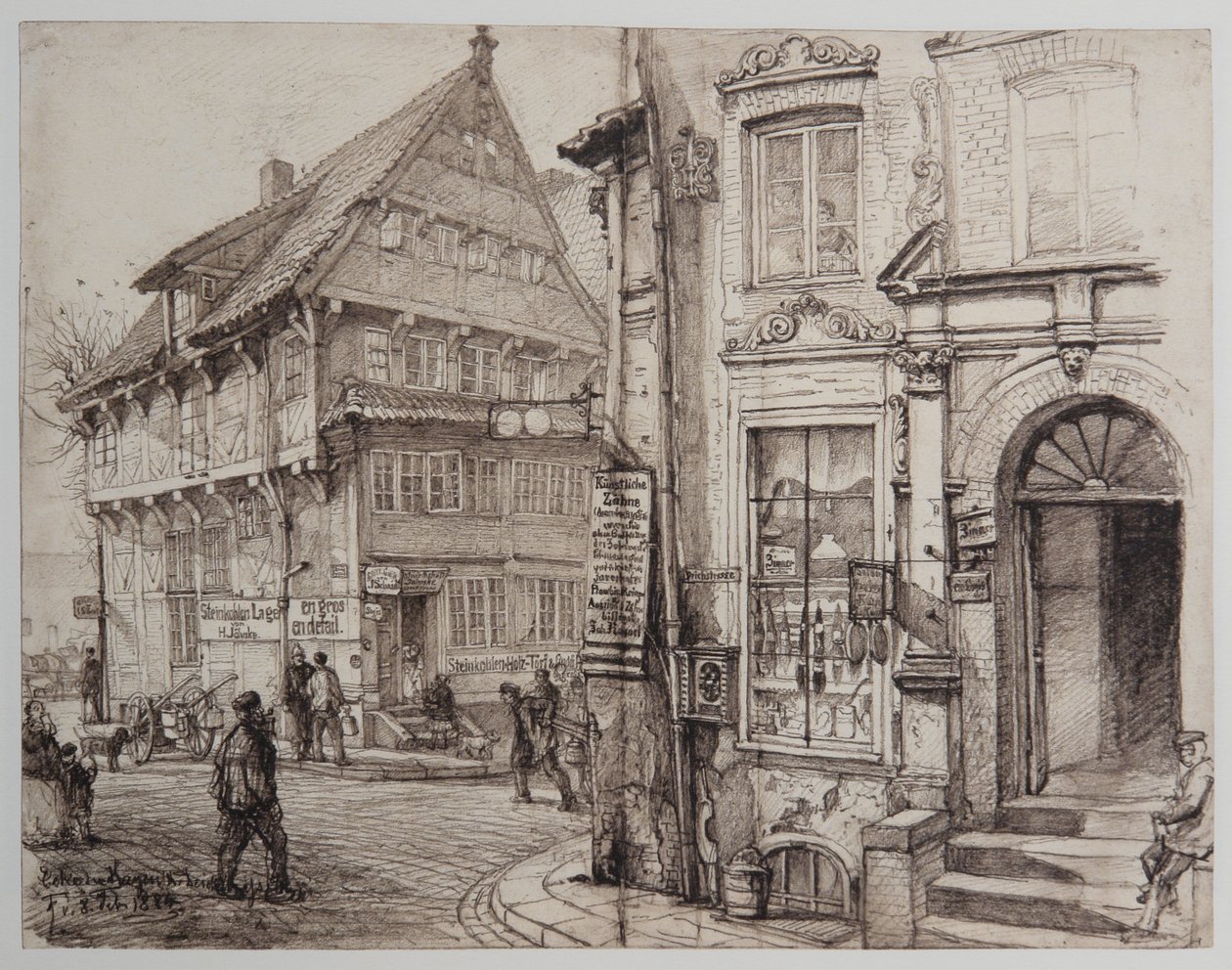 HH-Riefesell-16-Ecke-Kajen-Deichstrasse-08-02-1884 作： ヨハン・テオバルド・リーフェセル