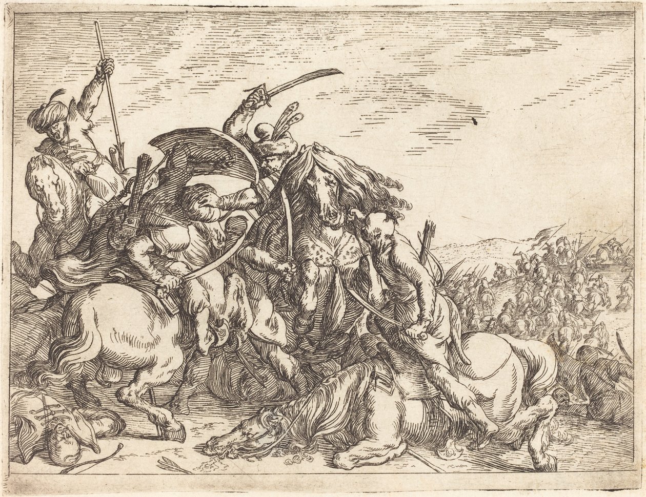 1635年の「Capricci di varie battaglie」。 作： ヨハン・ヴィルヘルム・バウアー