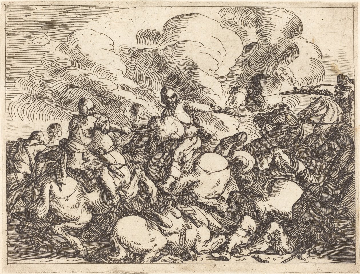 1635年の「Capricci di varie battaglie」。 作： ヨハン・ヴィルヘルム・バウアー