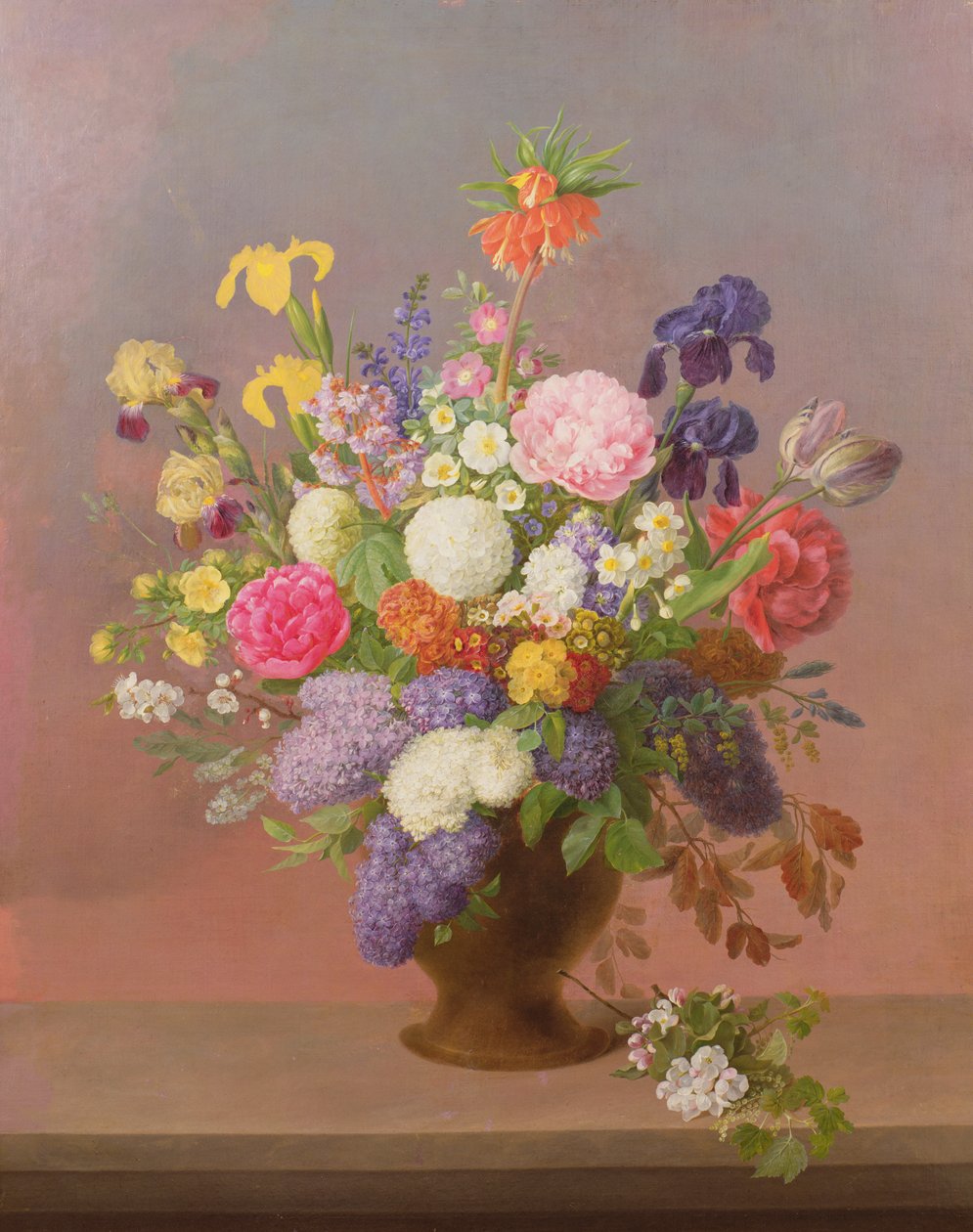 花瓶の春の花 作： ヨハネス・ルードヴィッヒ・カムラッド