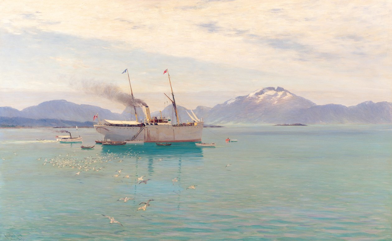 モルデの夏の朝、1892 作： ヨハネス・マーティン・グリメルンド