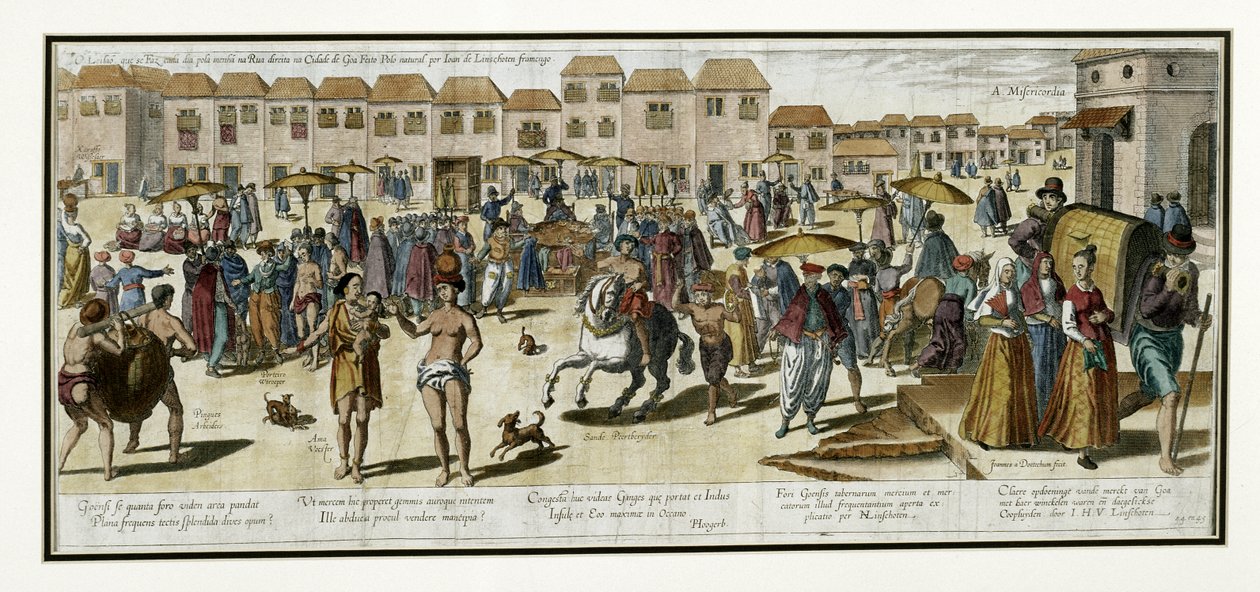 ゴア、「ヤン・ホイヘン・ファン・リンショーテン『東インド・西インド航海記』」の挿絵 作： Johannes Baptista van the Younger Doetechum