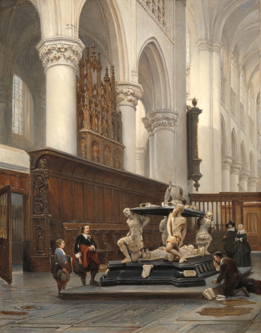 ナッソーのエンゲルベルト 2 世の墓があるブレダの O.L.-Vrouwekerk の合唱団 ナッソーのエンゲルベルト 2 世の墓があるブレダの聖母教会の聖歌隊 作： ヨハネス・ボスブーム