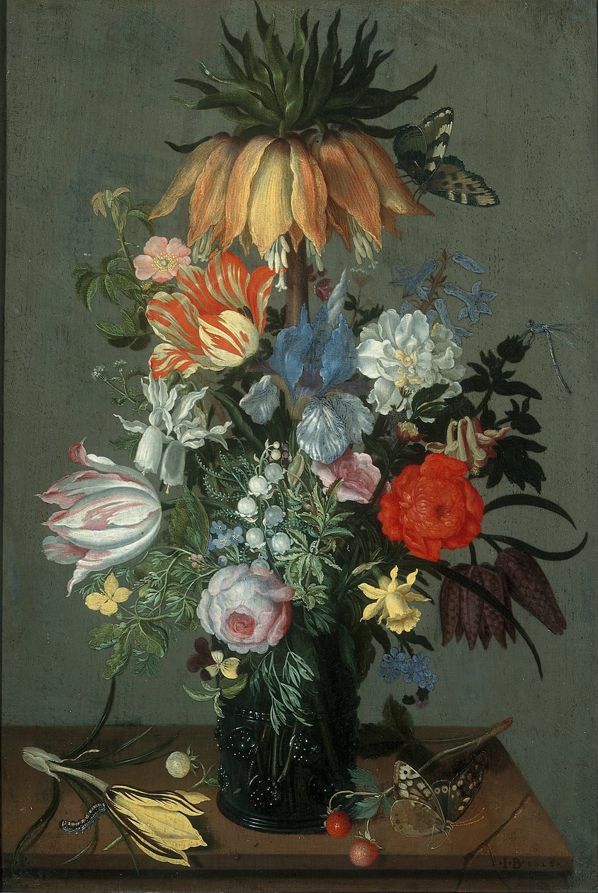 皇帝のいる花の静物、1626 作： ヨハネス・ボスチャート