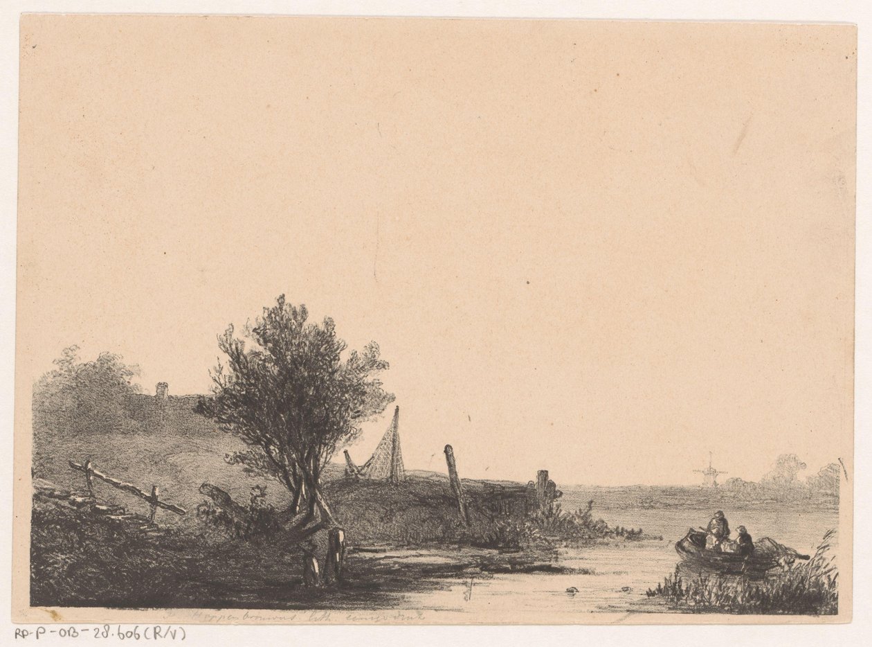 河川景観 作： Johannes Franciscus Hoppenbrouwers