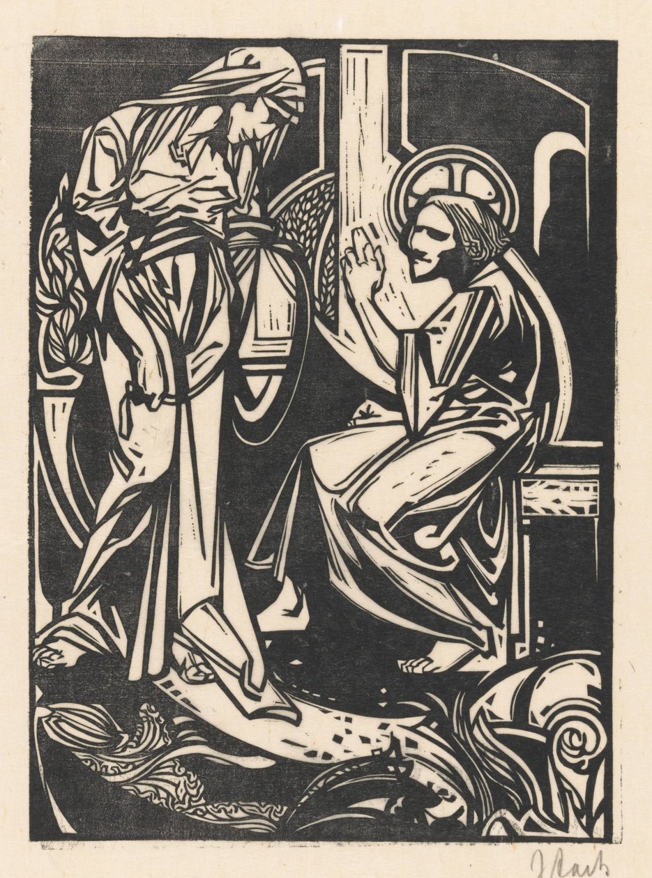 キリストとサマリヤの女 作： Johannes Josephus Aarts（アーティストによる署名）