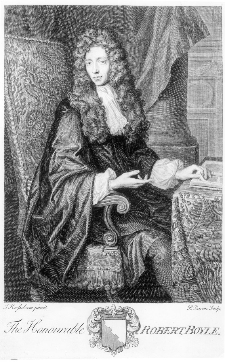 B.バロンによって刻まれた名誉あるロバートボイル（1627-91） 作： ヨハネス・ケルセブーム