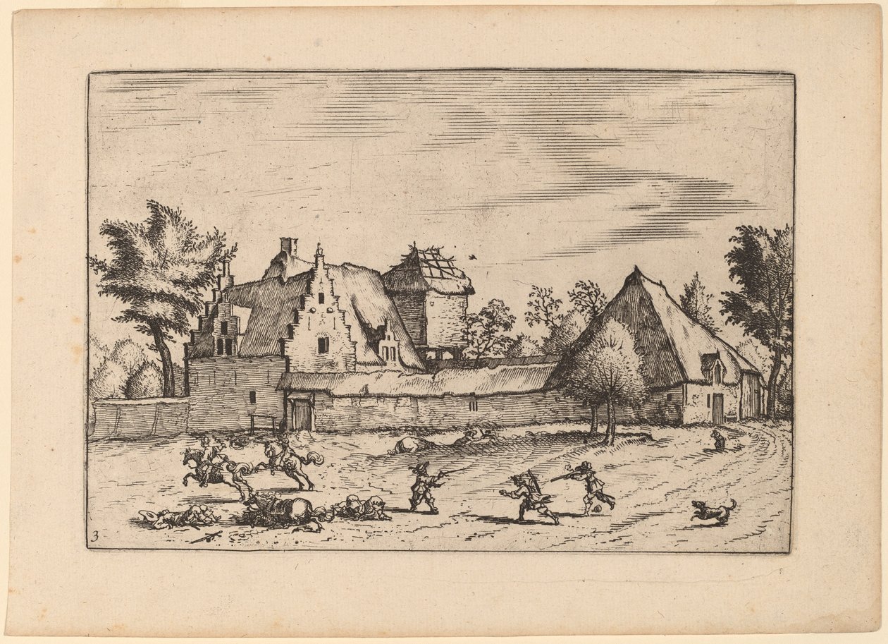 裁判所の農場 作： Johannes van Doetechum、長老とルーカス