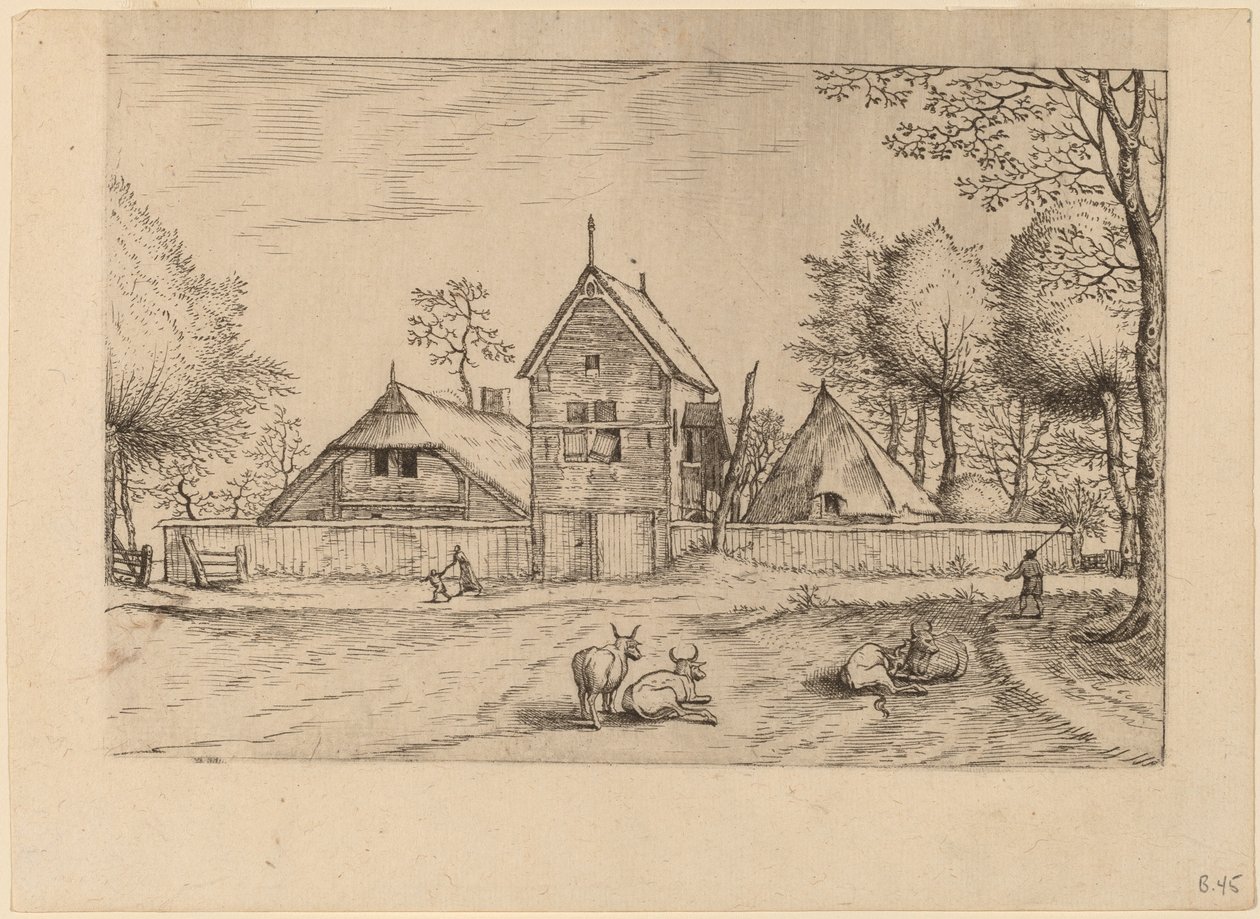 農場 作： Johannes van Doetechum、長老とルーカス