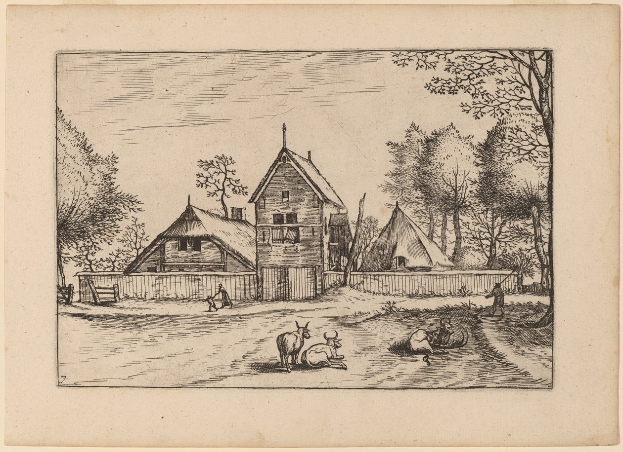農場 作： Johannes van Doetechum、長老とルーカス