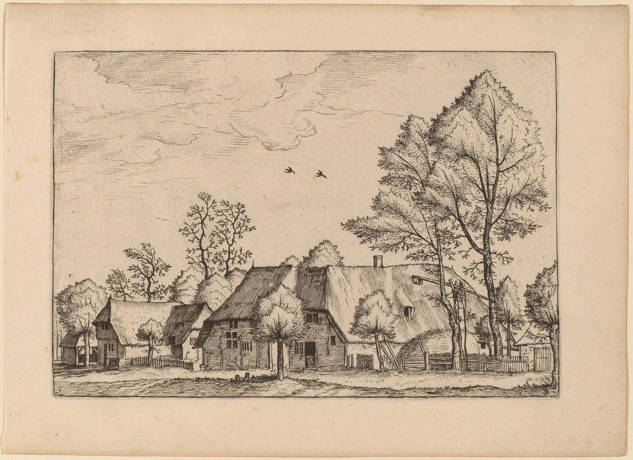 井戸のある大きな農場 作： Johannes van Doetechum、長老とルーカス