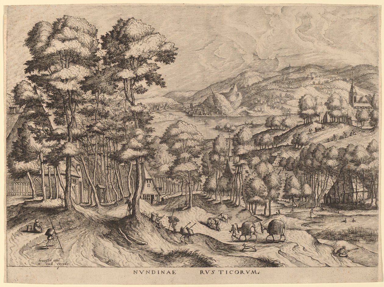素朴な市場 作： Johannes van Doetechum the Elder and Lucas