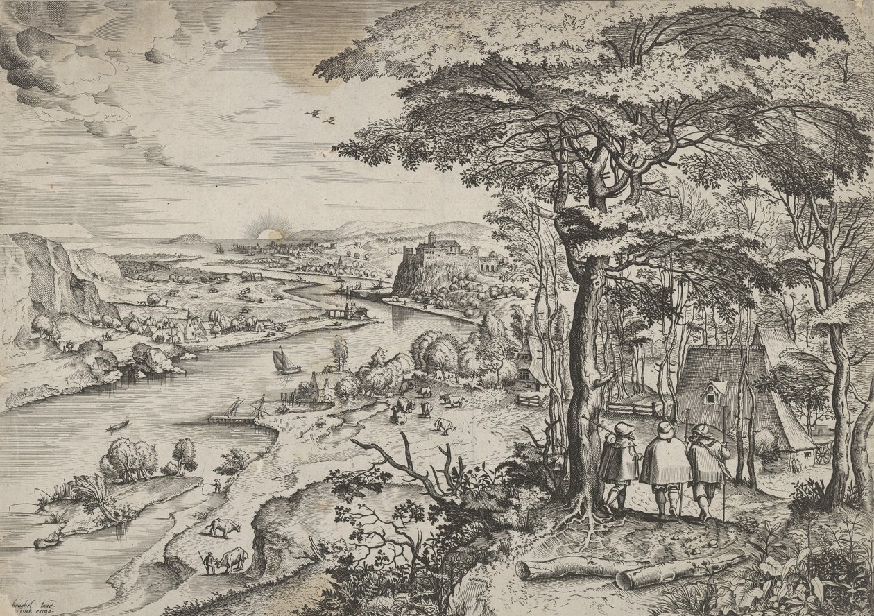 巡礼者のいるエマオの風景」のエウンテス 1555-56年頃制作者：ヨハネス・ファン・ドエテカムI、ルーカス・ファン・ドエテカム 作： ヨハネスとルーカスファンドエテカム