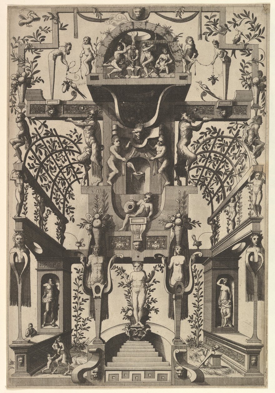 近代的なグロテスク装飾、1557年 作： Johannes van Doetecum I