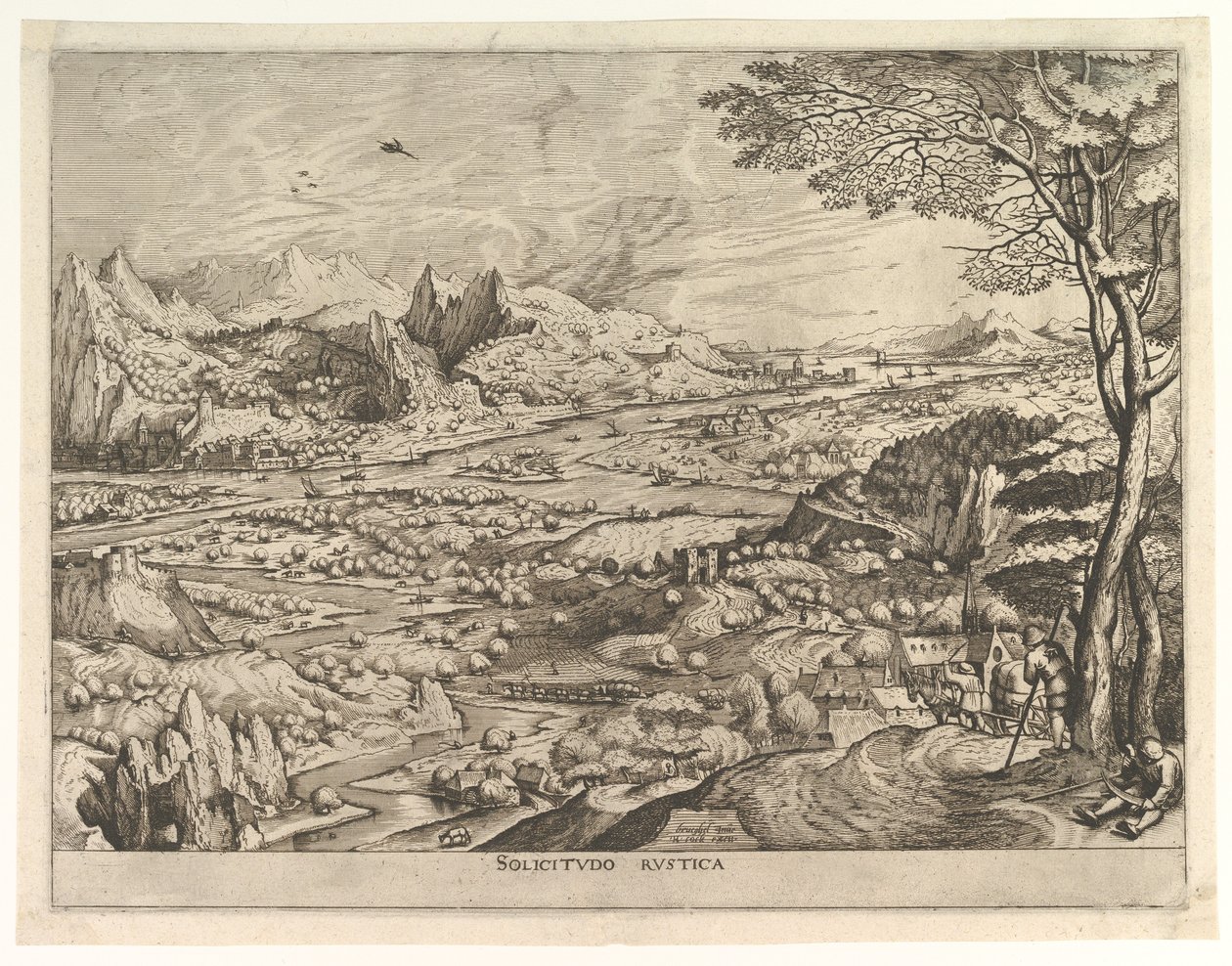 素朴なソリシチュード 素朴なソリシチュード（『大いなる風景』より） 1555-56年頃 作： Johannes van Doetecum I