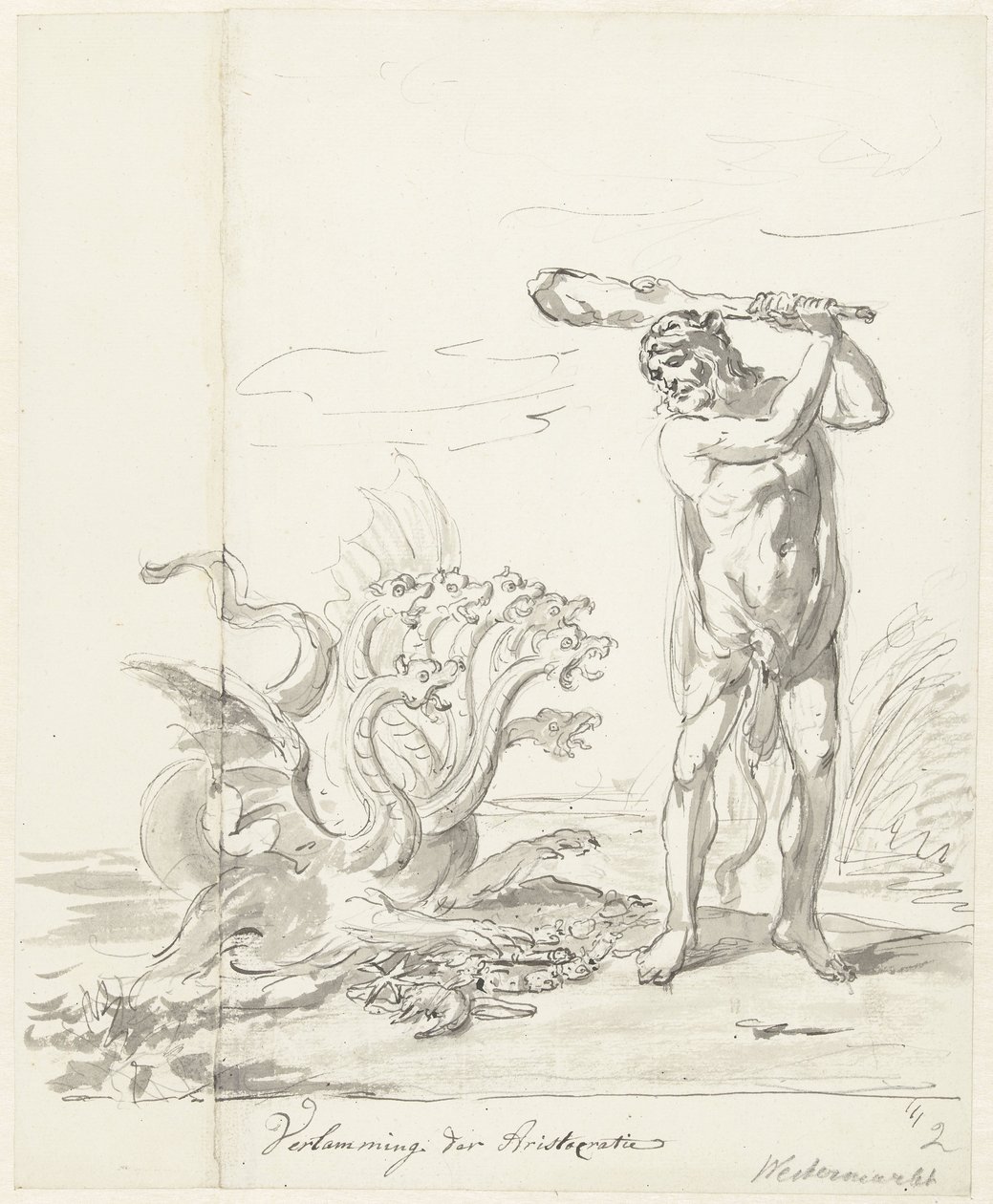貴族の破壊、ウェスターマルクトの装飾、1795 貴族の麻痺（オブジェクトのタイトル） 作： Johannes van Dregt（拒否された帰属）