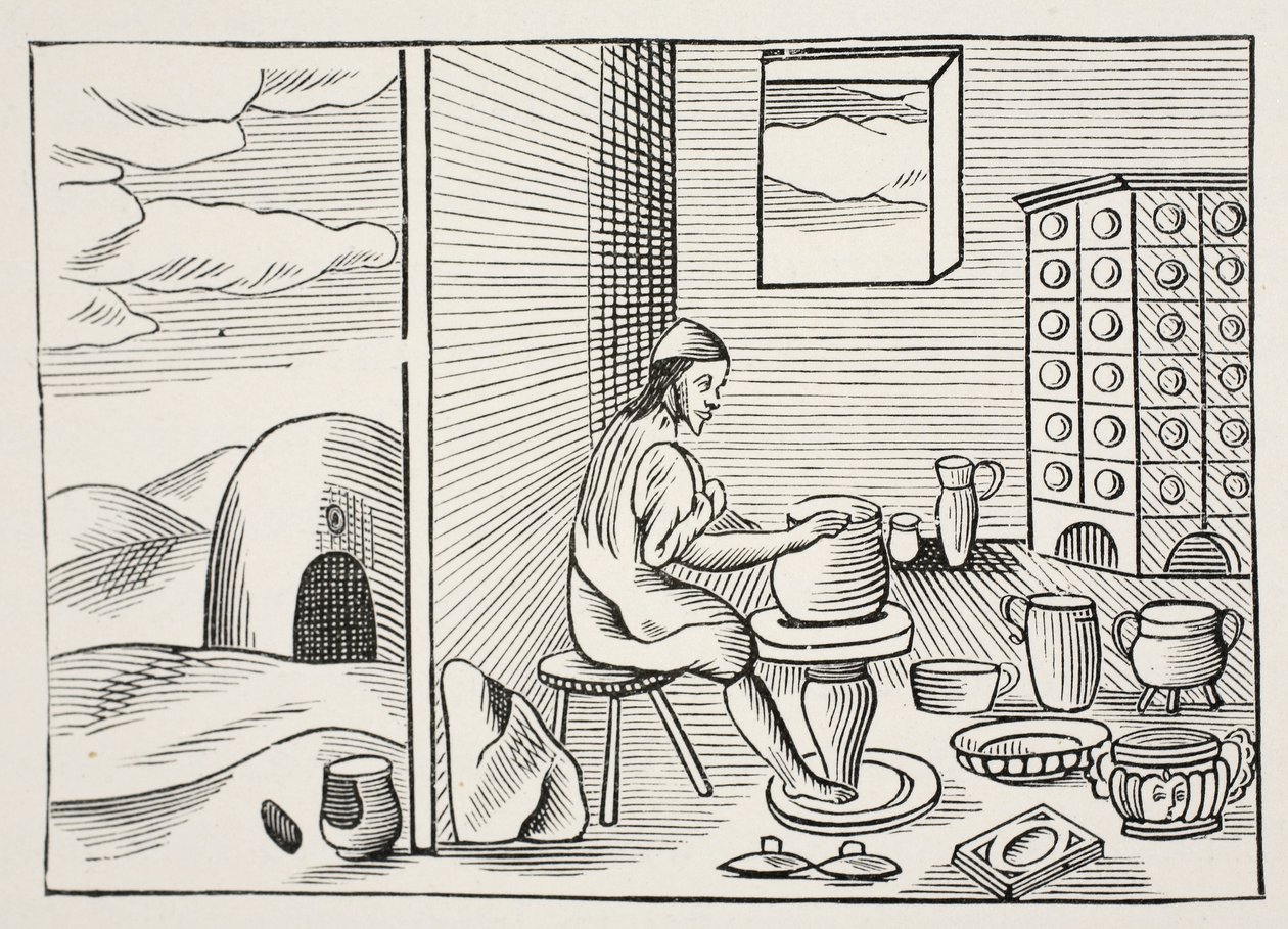 World Sensualium Pictの陶芸家、パブ。 1658年 作： ジョン・アモス・コメニウス