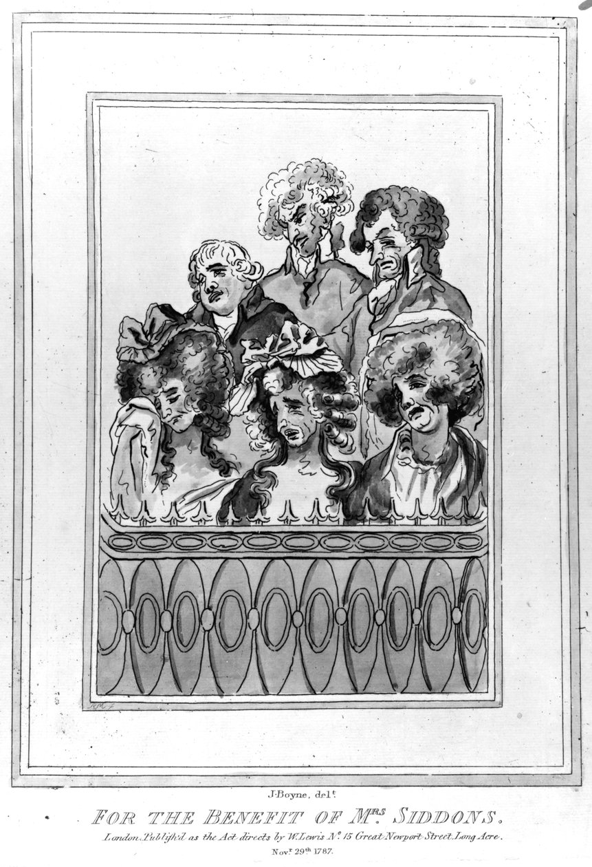 シドンズ夫人の利益のために、1787 作： ジョン・ボイン