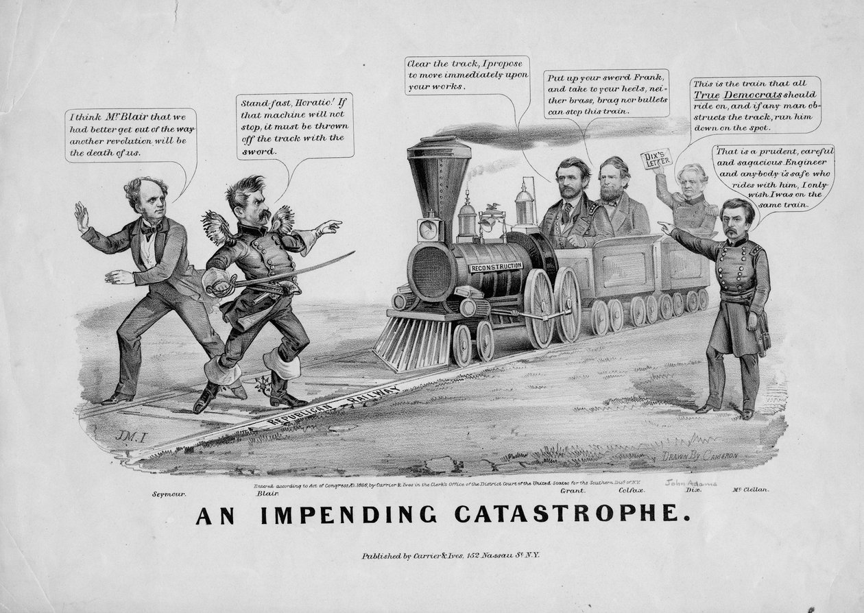 差し迫った大災害、Currier und Ives、ニューヨーク、1868年 作： ジョン・キャメロン