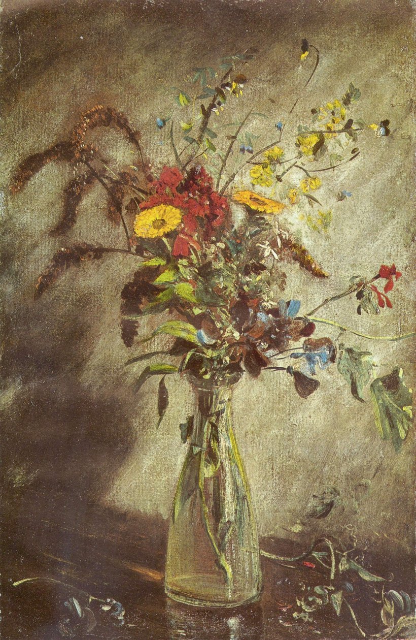 ガラスの花瓶の花 作： ジョン・コンスタブル