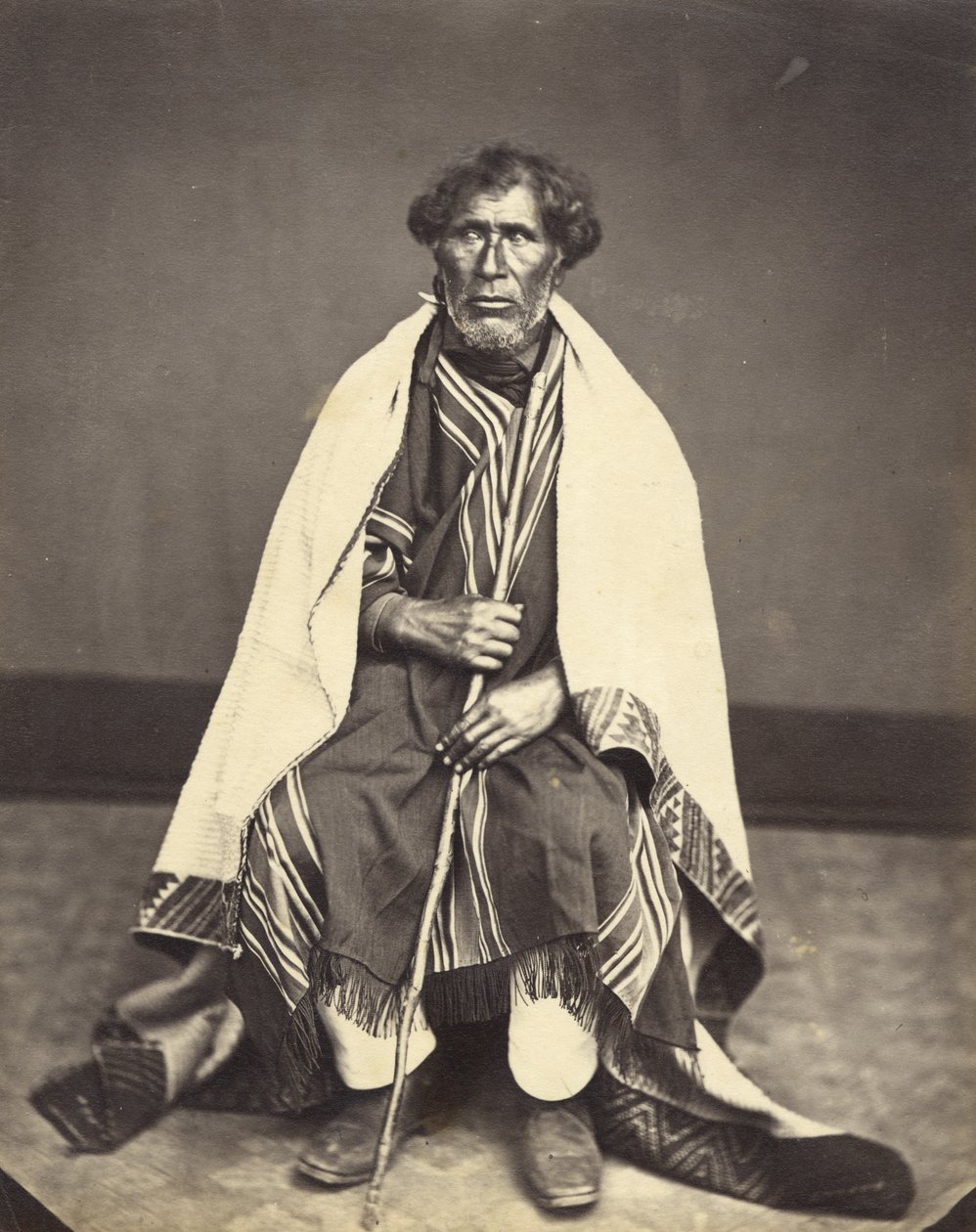 タイロア王、1860年頃（アルブメンプリント） 作： ジョン・ニコル・クロムビー