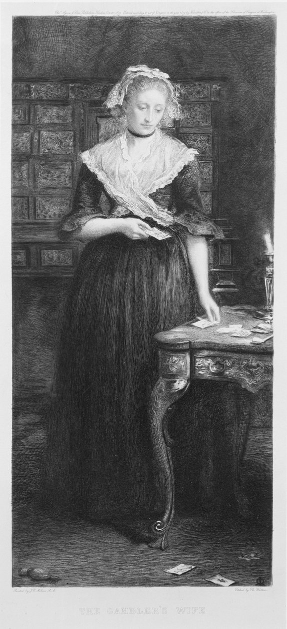 チャールズA.ウォルトナー（1846-1925）パブによって刻まれたギャンブラーの妻。 Thomas Agnew und Sons、1879 作： ジョン・エバレット・ミレー