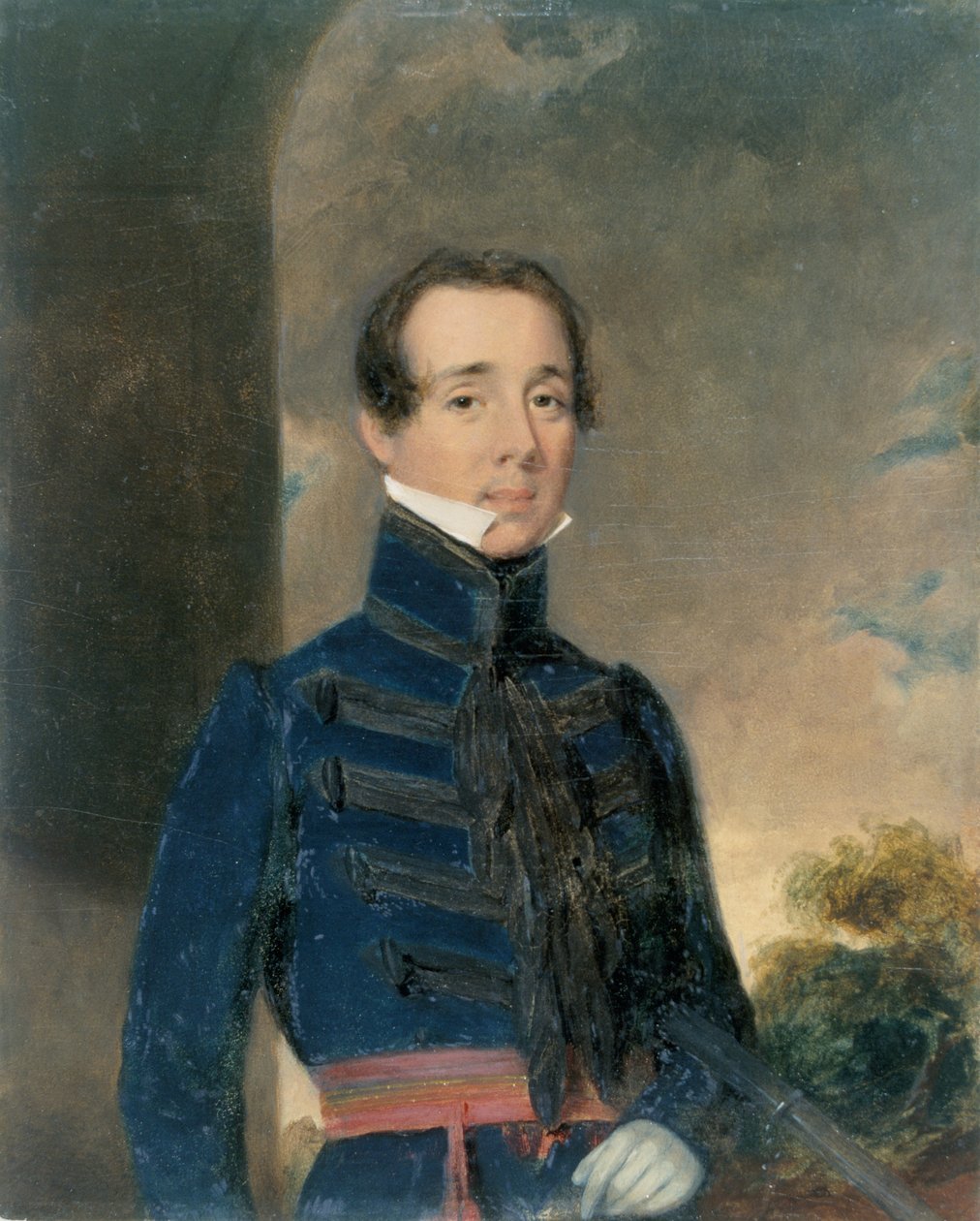 ジョージ・ブリッグス中尉（1808-75）マドラス砲、1832年頃 作： ジョン・ゴドウィン・ウィリアムズ