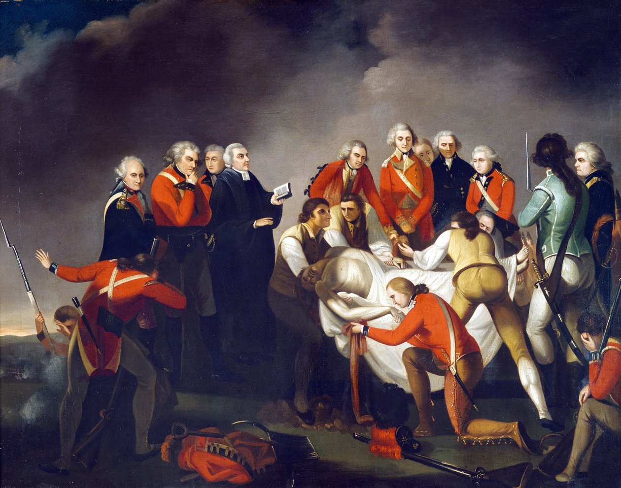1777年のサラトガの戦い後のサイモンフレイザー将軍の埋葬（1729-77）、1800年頃 作： ジョン・グラハム