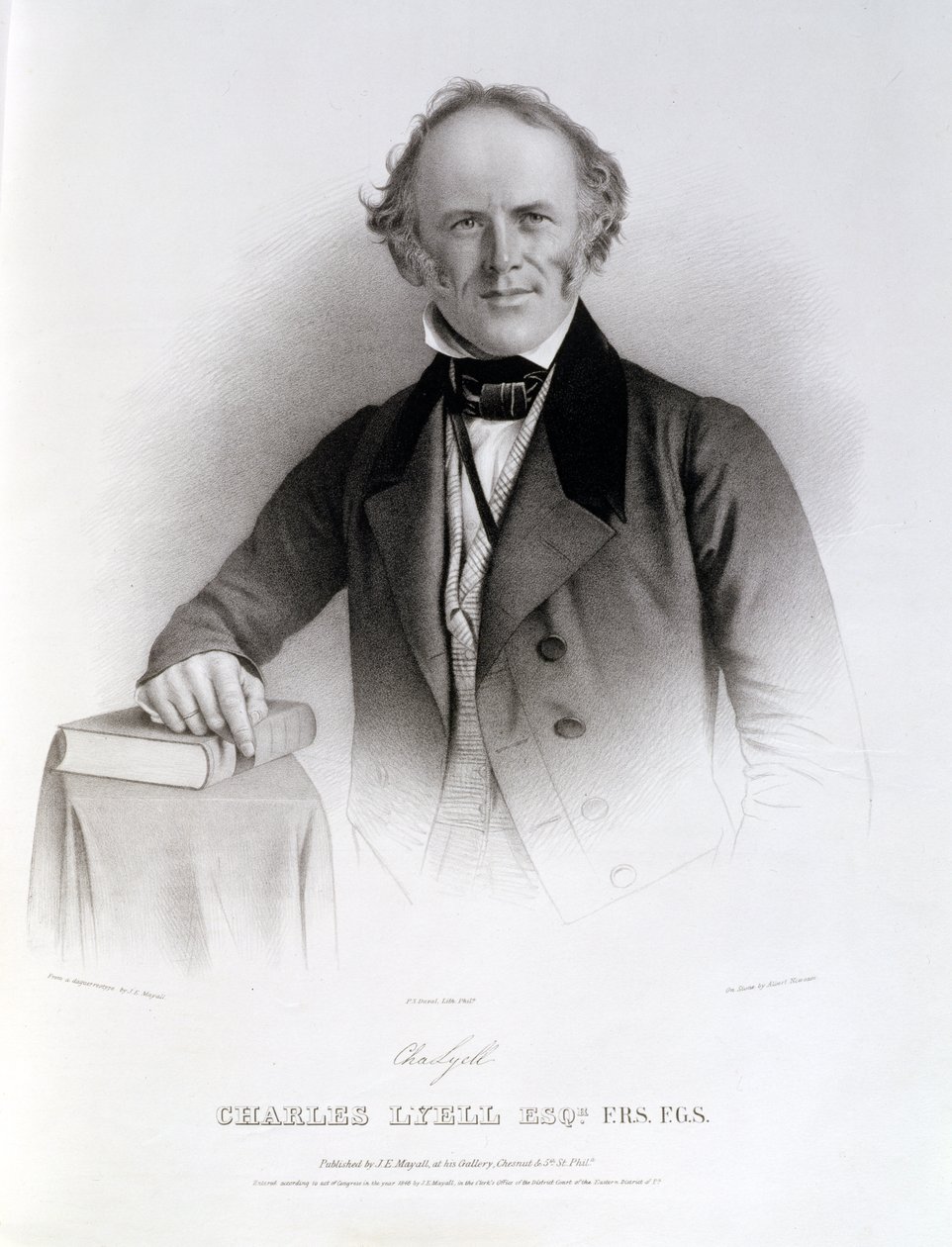チャールズライエル（1797-1875）は、アルバートニューサムによって刻まれました 作： ジョン・ジャベス・エドウィン・ペイズリー・メイオール
