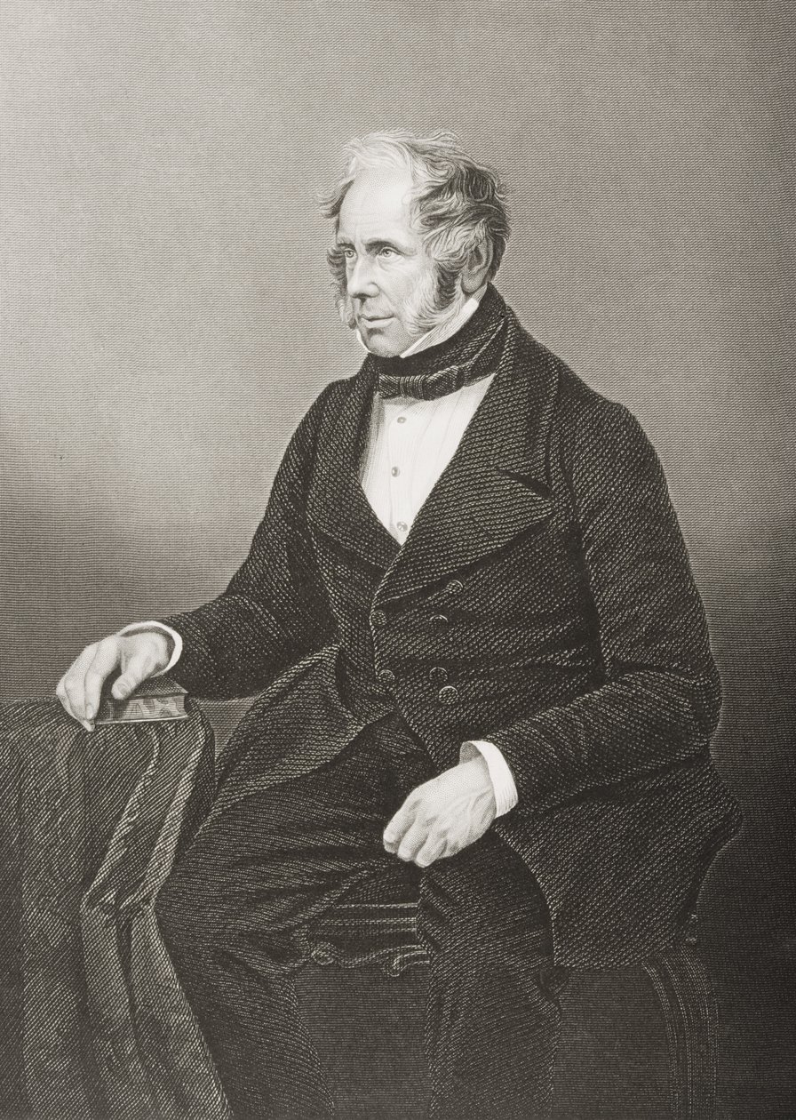 ヘンリージョンテンプル（1784-1865）第3子爵パーマストン、写真からDJパウンドによって彫刻された、「著名な人物の応接室、第2巻」、1860年にロンドンで出版 作： ジョン・ジャベス・エドウィン・ペイズリー・メイオール