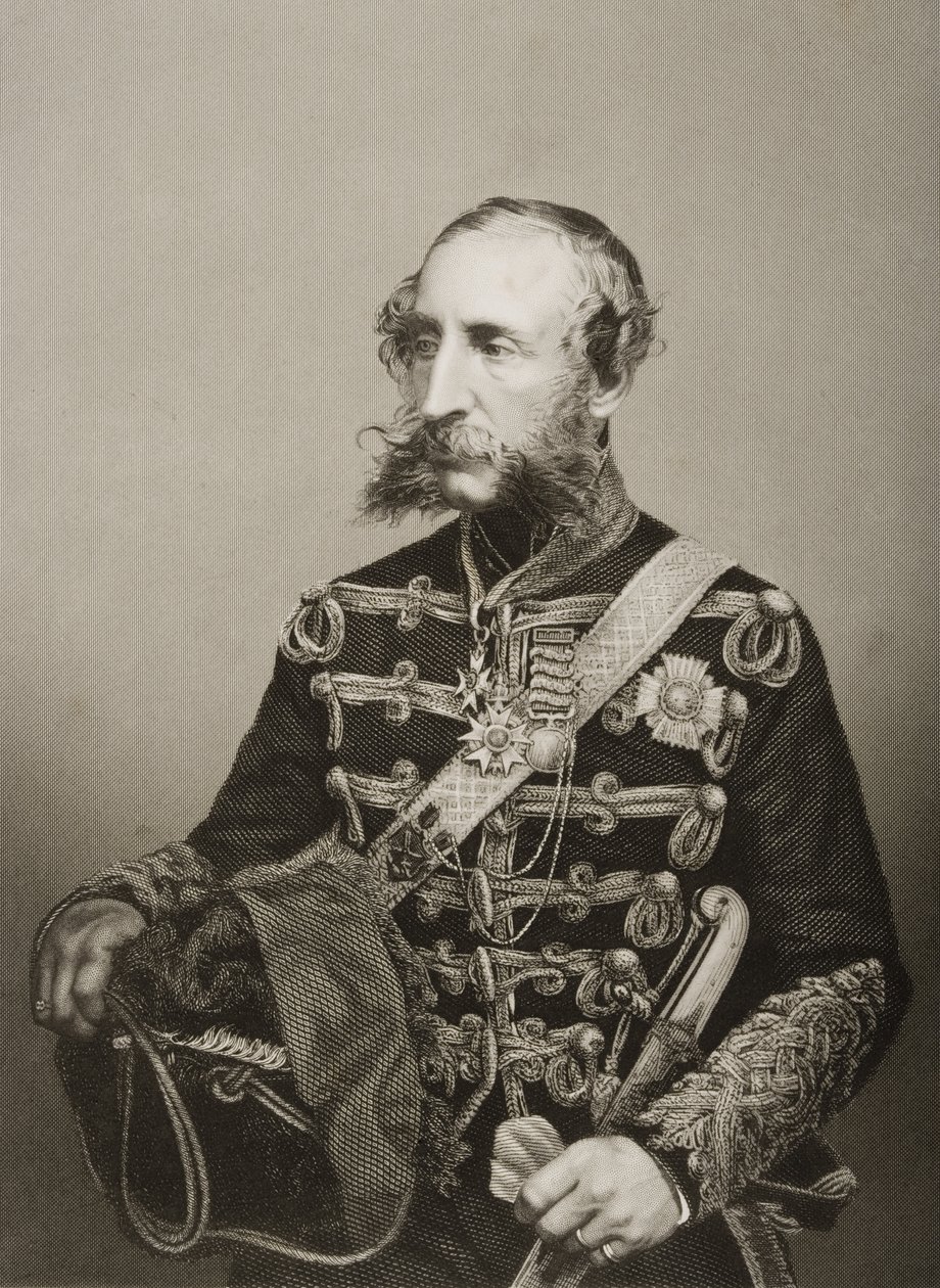 ジェームズトーマスブルーデネル（1797-1868）ロンドンの1860年に出版された「著名な人物の応接室、第2巻」から、DJパウンドが写真から彫刻した第7伯カーディガン伯爵 作： ジョン・ジャベス・エドウィン・ペイズリー・メイオール