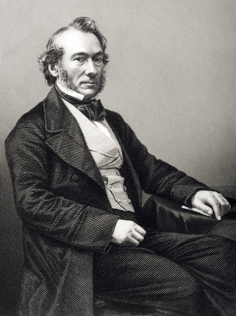 リチャードコブデン（1783-1862）は、DJパウンドが1860年にロンドンで出版した「著名な人物の応接室、第2巻」の写真から彫刻されました。 作： ジョン・ジャベス・エドウィン・ペイズリー・メイオール