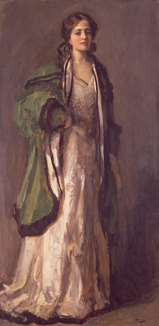 緑のコートを着た女性の肖像、1903 作： ジョン・レイバリー