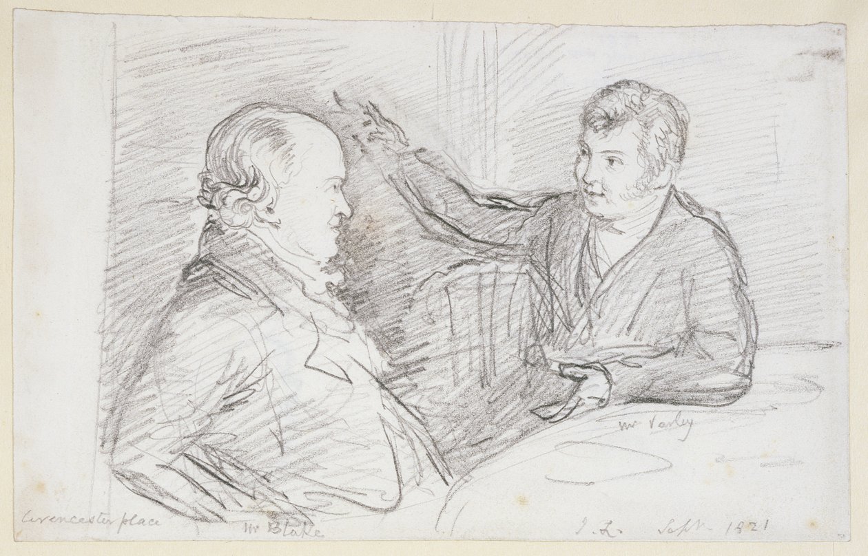 ウィリアムブレイク（1757-1827）とジョンバーリー（1778-1842）との会話1821年9月 作： ジョン・リンネル