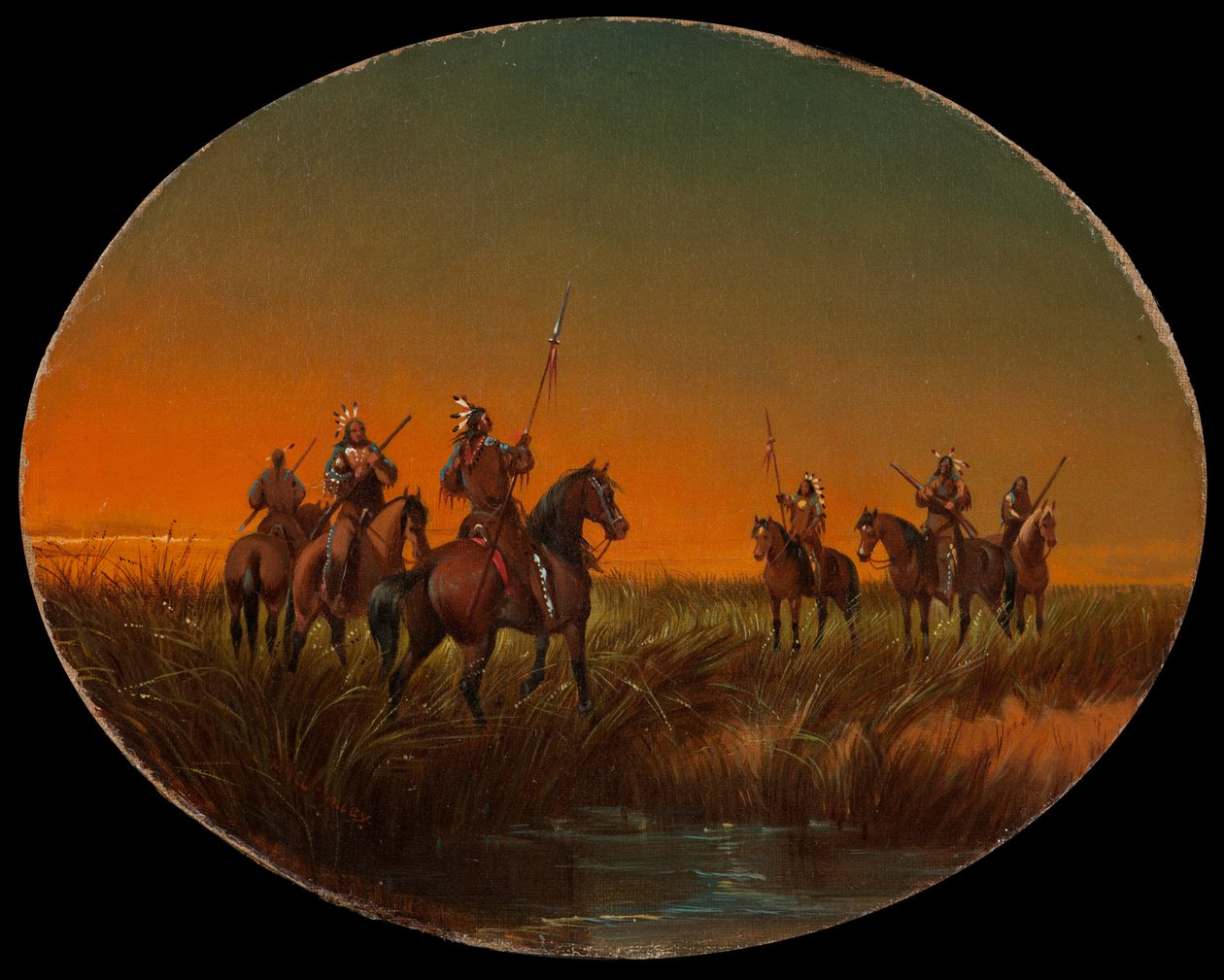 挑戦、c.1870 作： ジョン・ミックス・スタンレー
