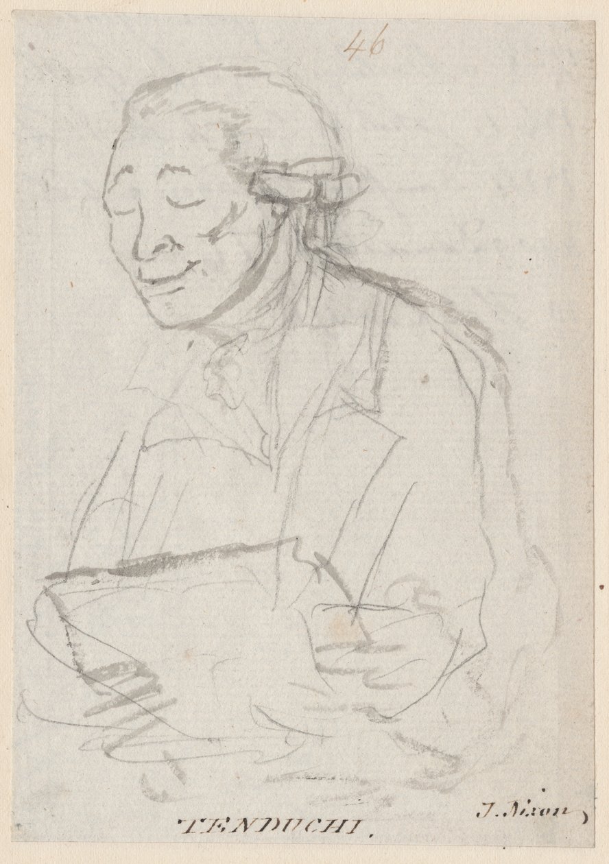 テンドゥッチ、c.1785（鉛筆と紙の上で洗う） 作： ジョン・ニクソン