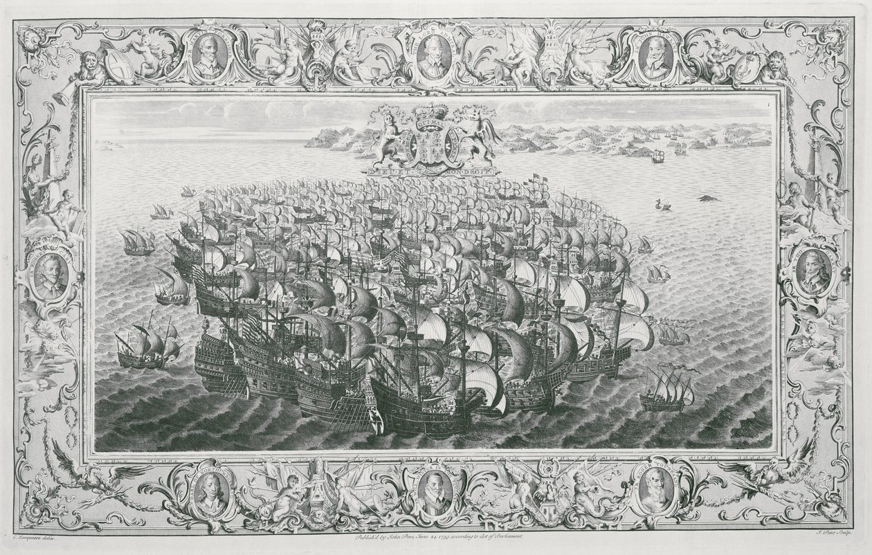 スペイン艦隊、1739年 作： ジョン・パイン